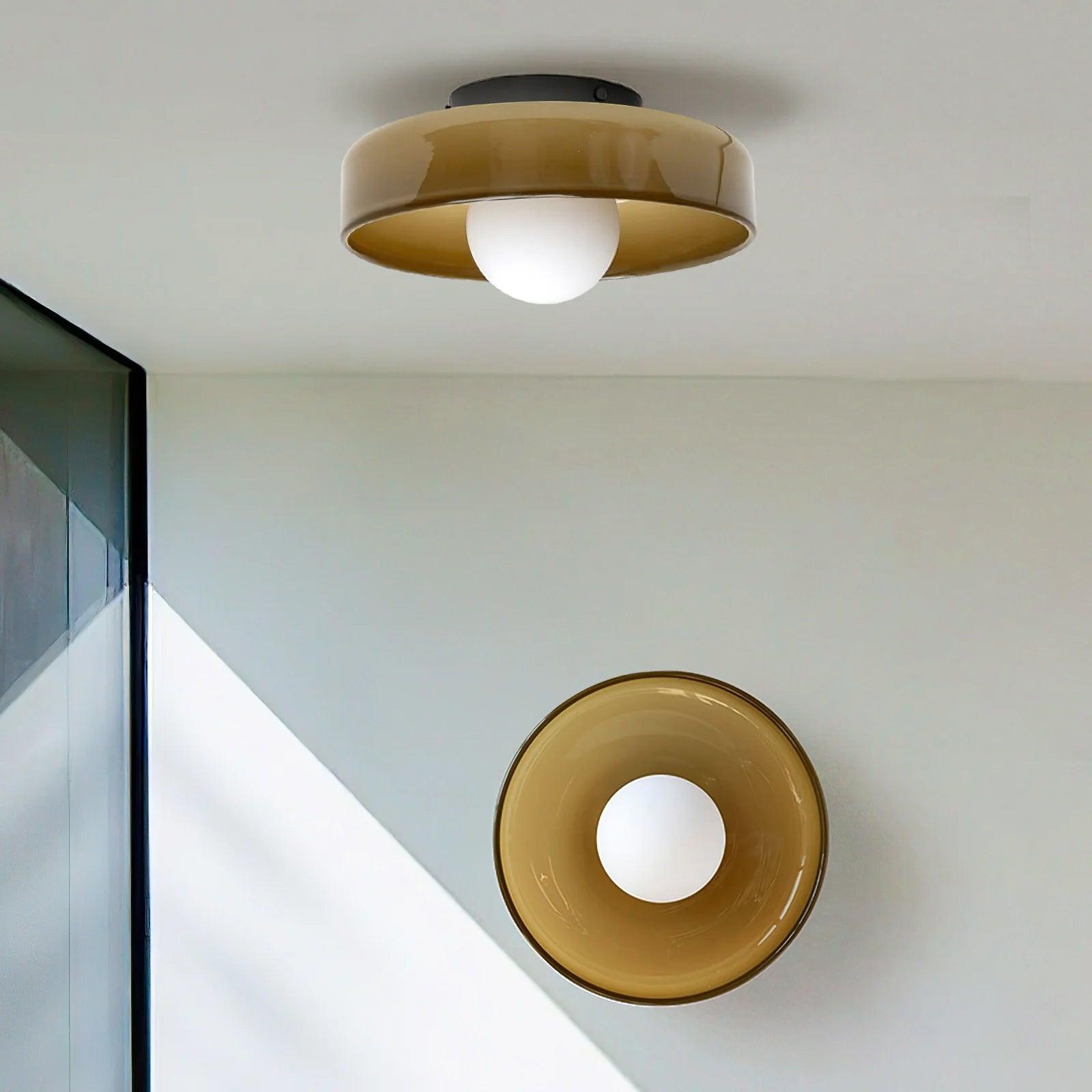 Diroxen Ceiling Lamp Orange Ring Playful Sculptural