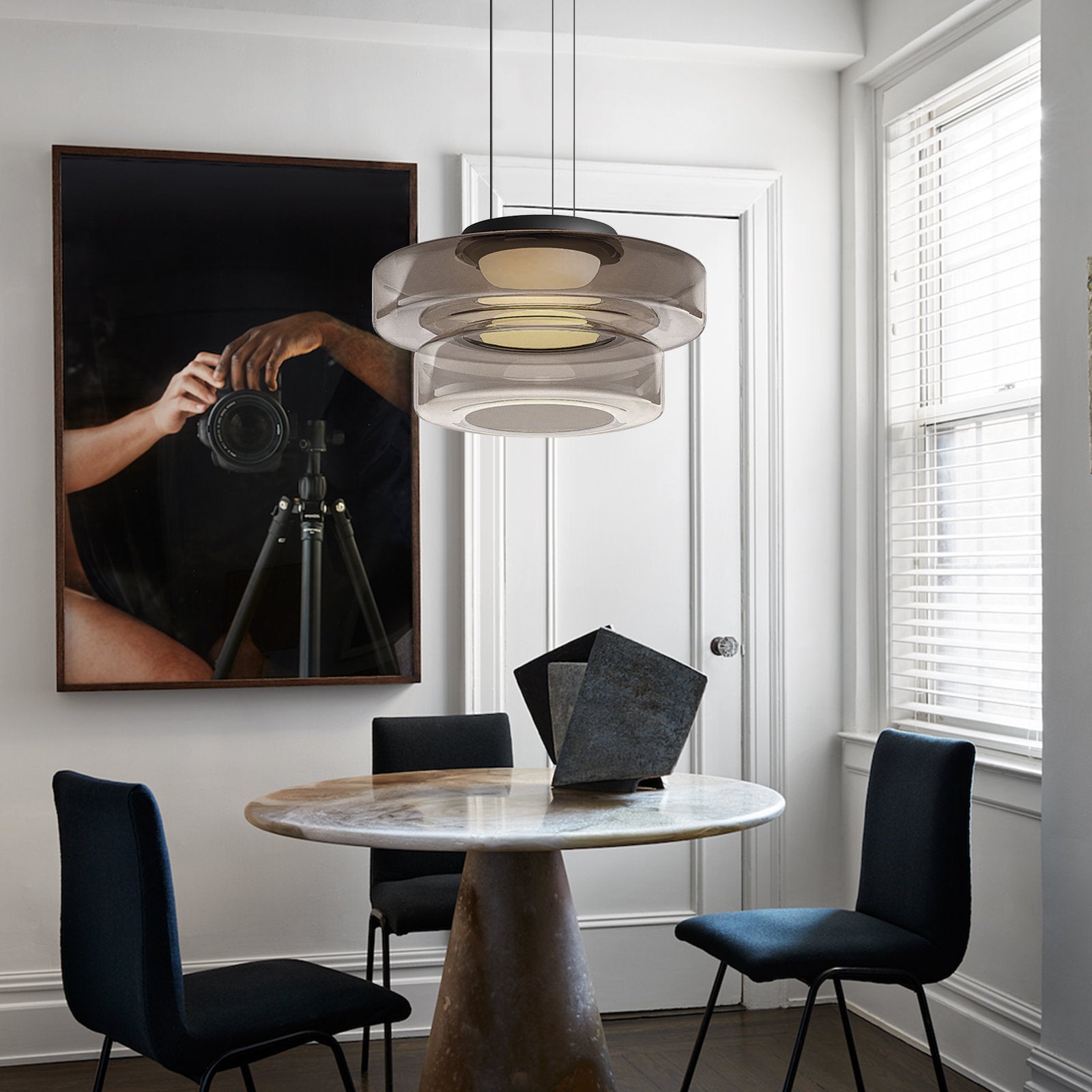 Valentina Glass Pendant Light Multi-tiered Structure
