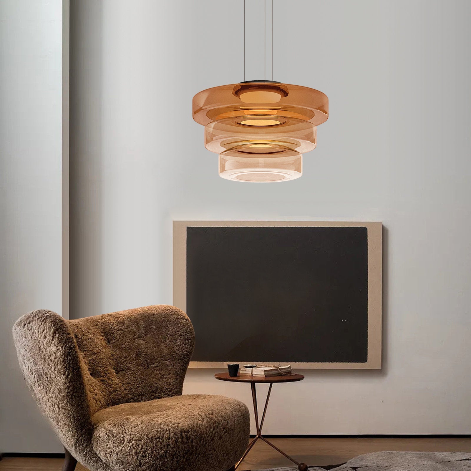 Valentina Glass Pendant Light Multi-tiered Structure