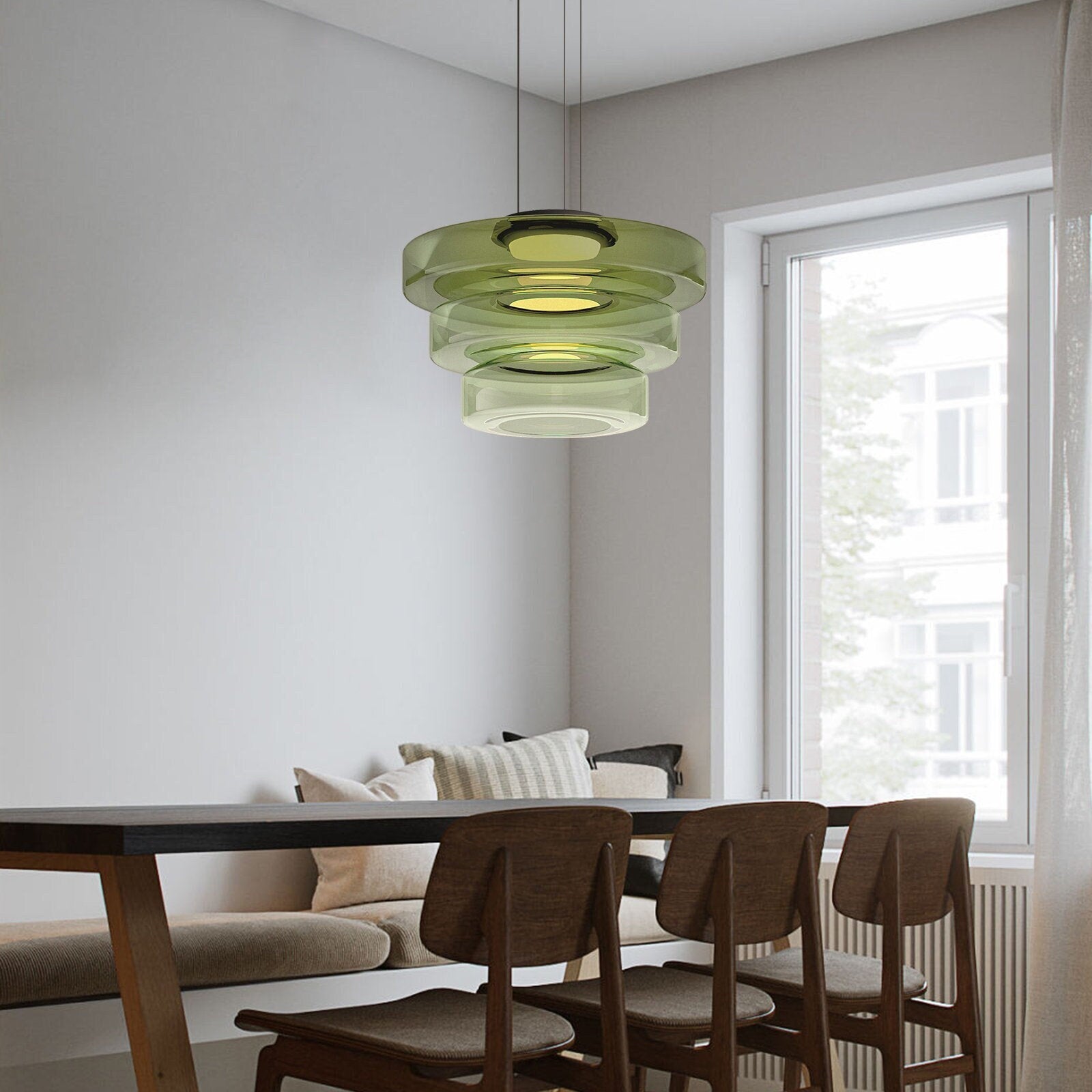 Valentina Glass Pendant Light Multi-tiered Structure