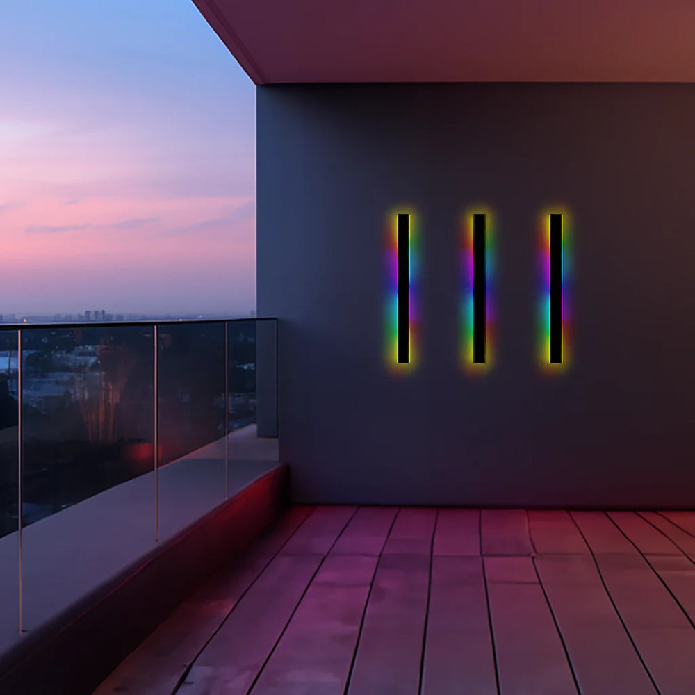 Arisha Ripple Minimalist Linear LED Outdoor Wall Lamp Garden Corridor Balcony