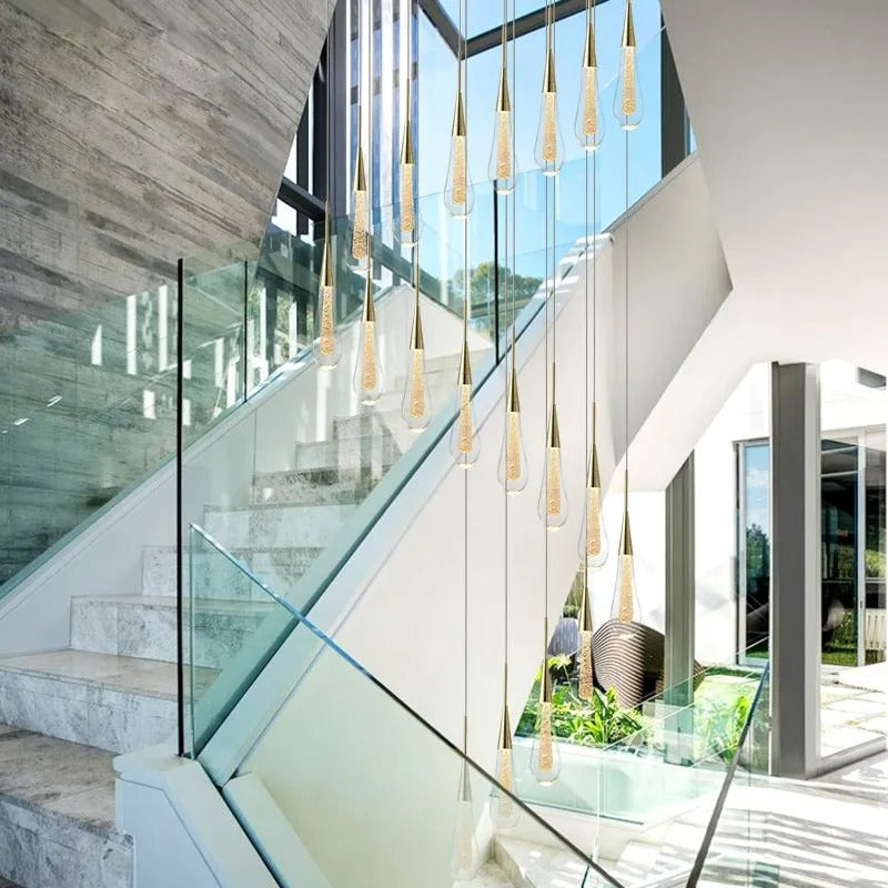 Kristy Modern Designer Teardrop Crystal Pendant Light