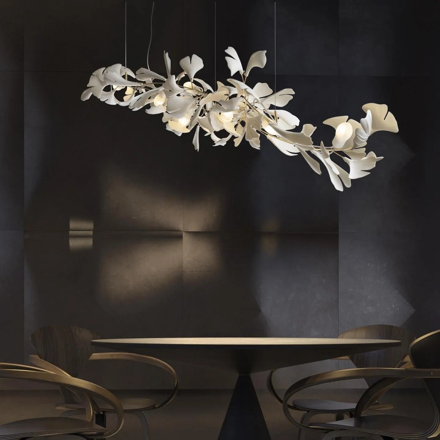 Esme CeraFall Modern Art Deco Organic Chandelier Ceramics