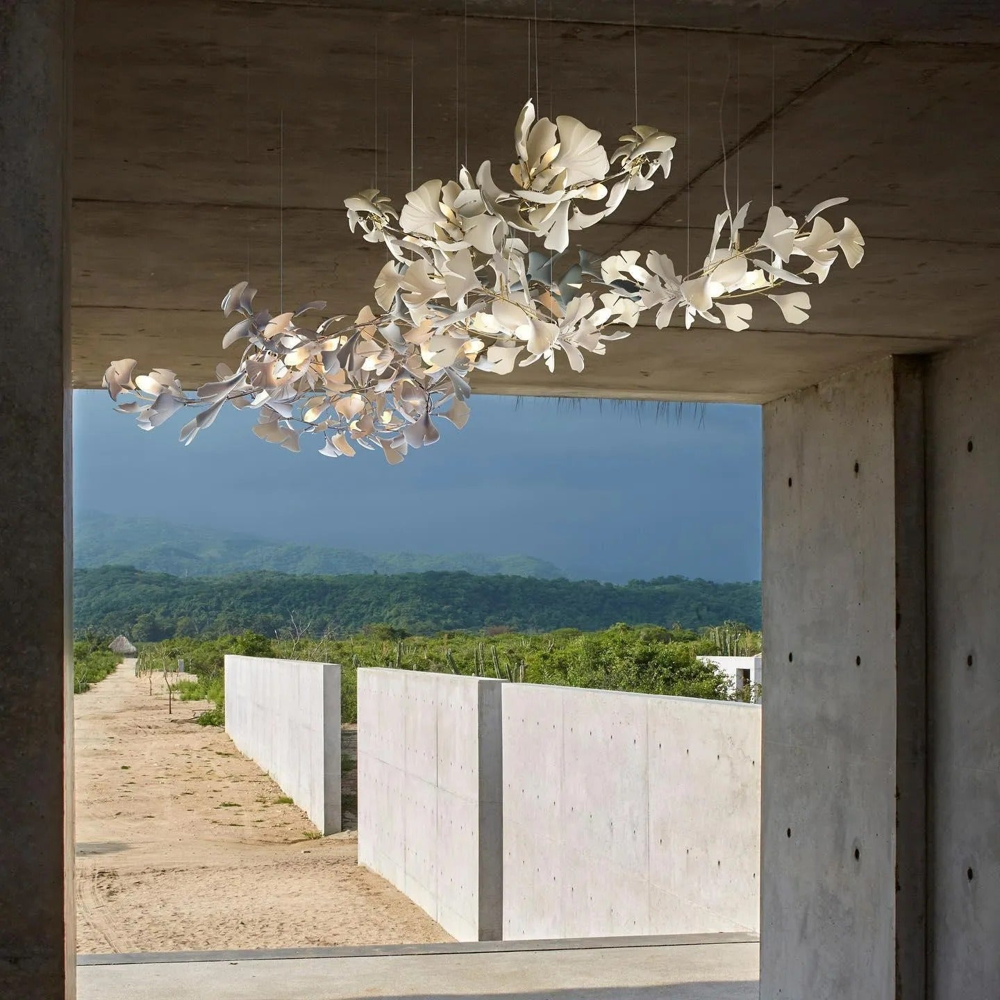 Esme CeraFall Modern Art Deco Organic Chandelier Ceramics