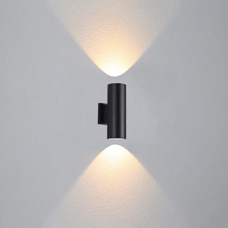 Ray Minimalist Double-headed LED Outdoor Wall Lamp Glass Garden Corridor