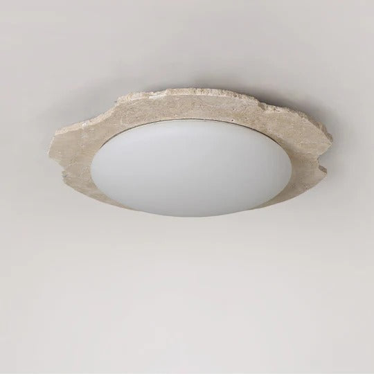 Nimbe Halo Travertine Ceiling Light