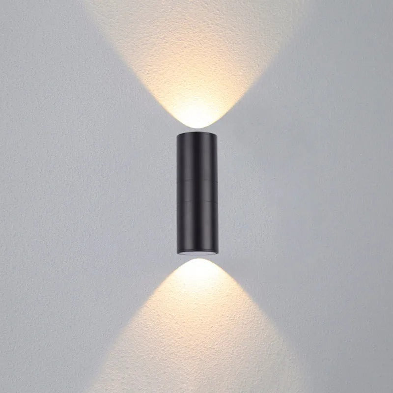 Ray Minimalist Double-headed LED Outdoor Wall Lamp Glass Garden Corridor