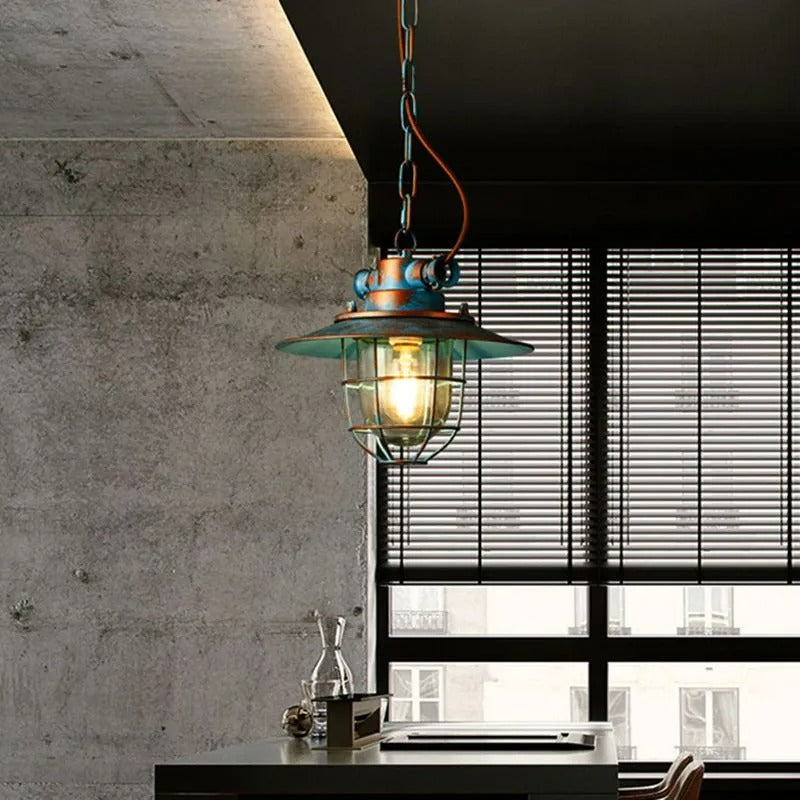 Epoch Industrial Glass Pendant Light Bedroom