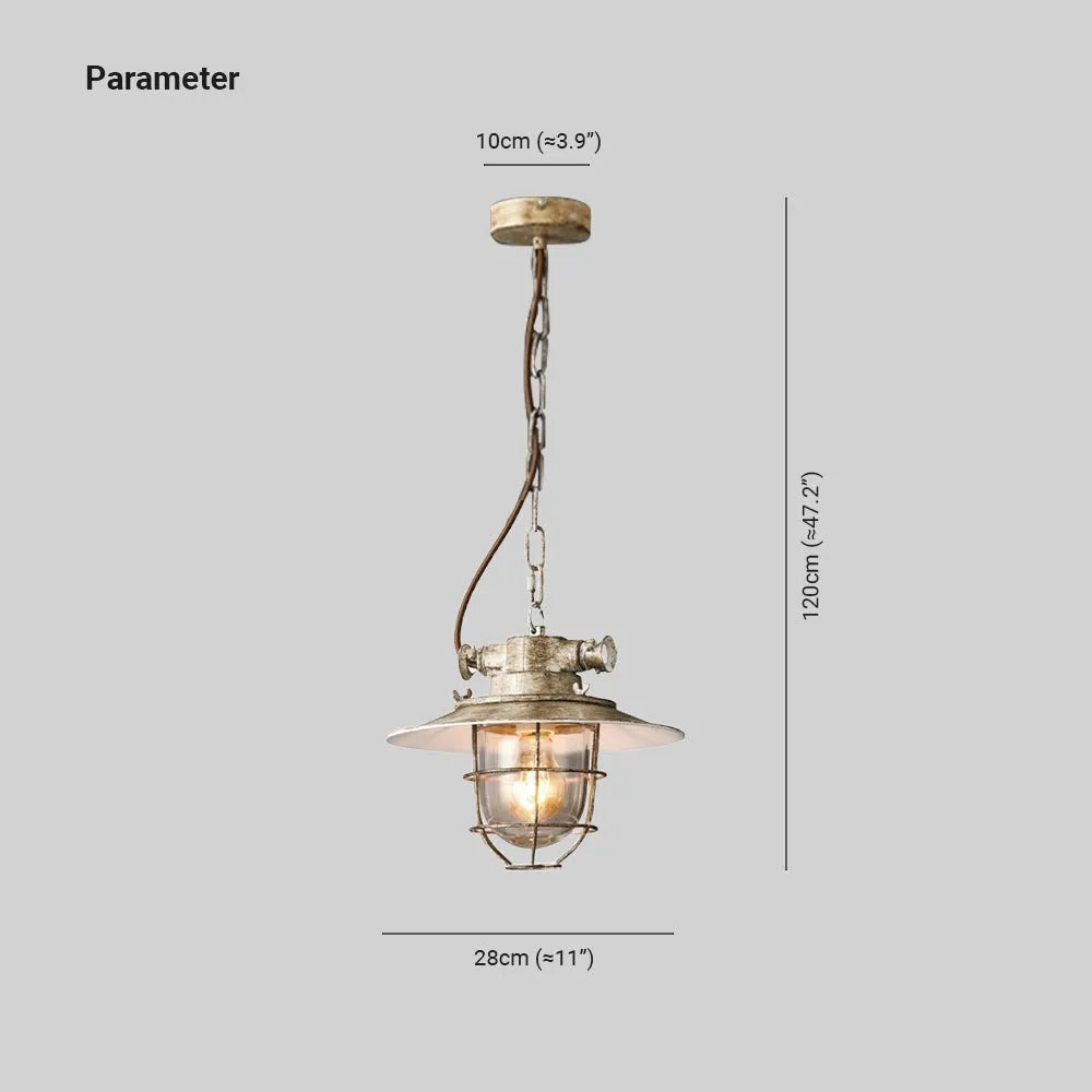 Epoch Industrial Glass Pendant Light Bedroom