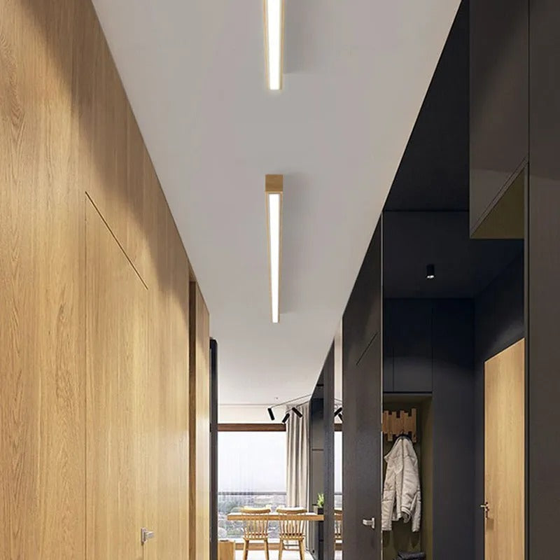 Arisha Linear Ceiling Light, Wood, 23.6"/39.4"
