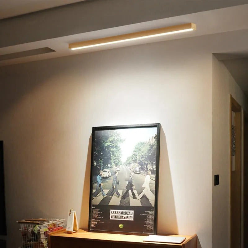 Arisha Linear Ceiling Light, Wood, 23.6"/39.4"