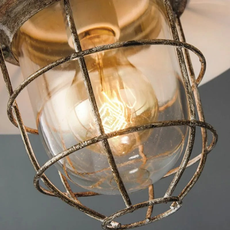 Epoch Industrial Glass Pendant Light Bedroom