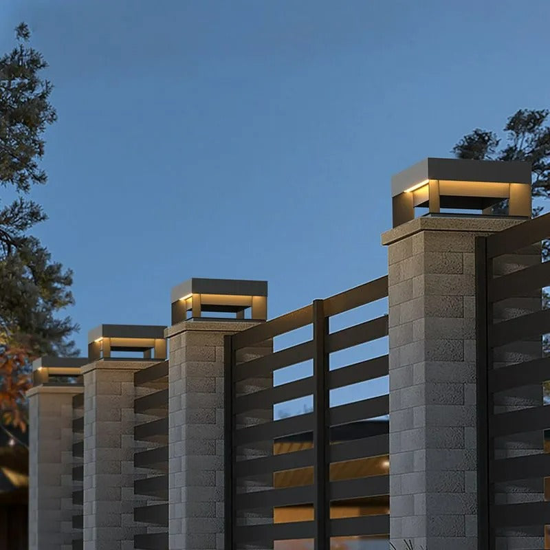 Ray Post Modern Solar Square LED Outdoor Light