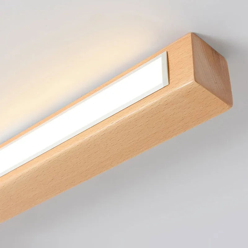 Arisha Linear Ceiling Light, Wood, 23.6"/39.4"