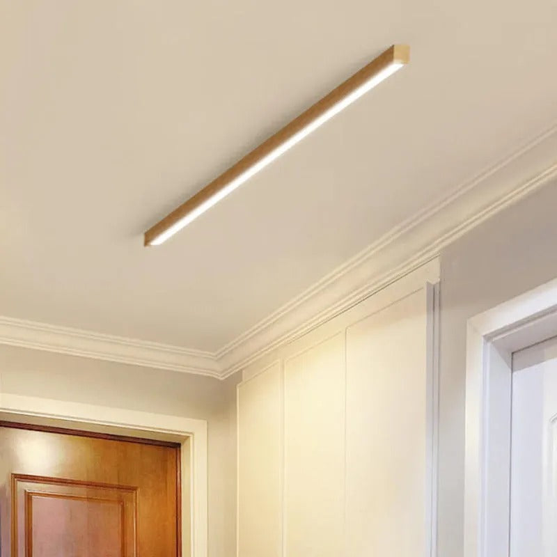 Arisha Linear Ceiling Light, Wood, 23.6"/39.4"