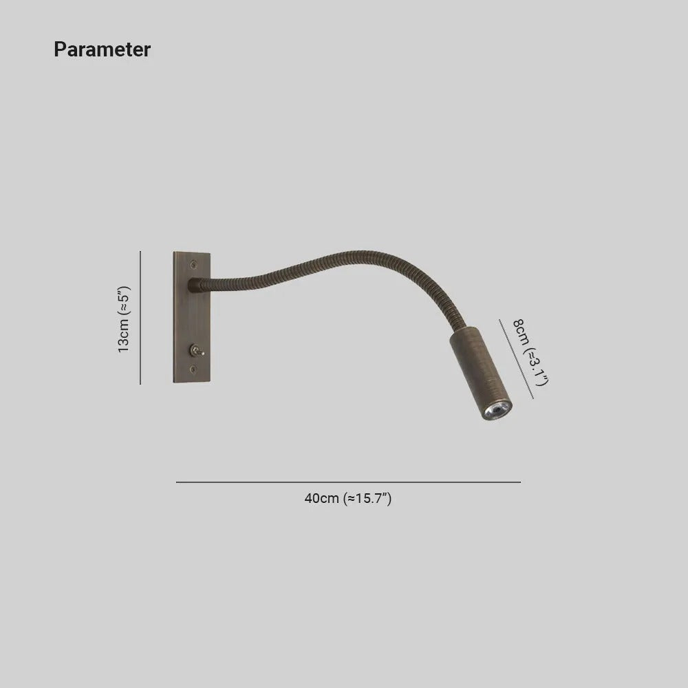Ray Minimalist Reading Adjustable Spotlight Wall Light