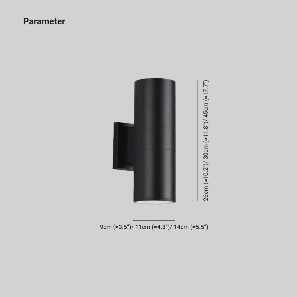 Ray Minimalist Double-headed LED Outdoor Wall Lamp Glass Garden Corridor
