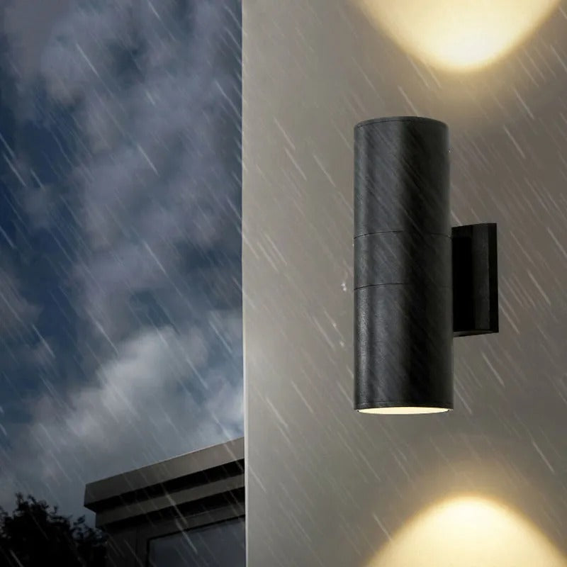Ray Minimalist Double-headed LED Outdoor Wall Lamp Glass Garden Corridor