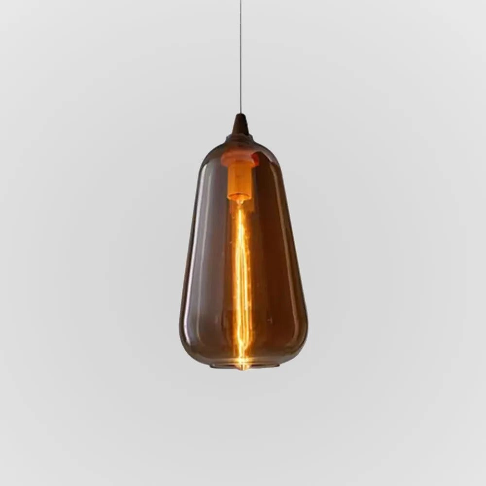 Valentina Modern Art Amber Pendant Light Glass Bedroom