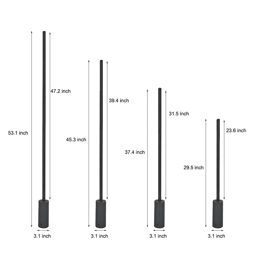 Hayle Minimalist Landscape Linear Aluminum Outdoor Light