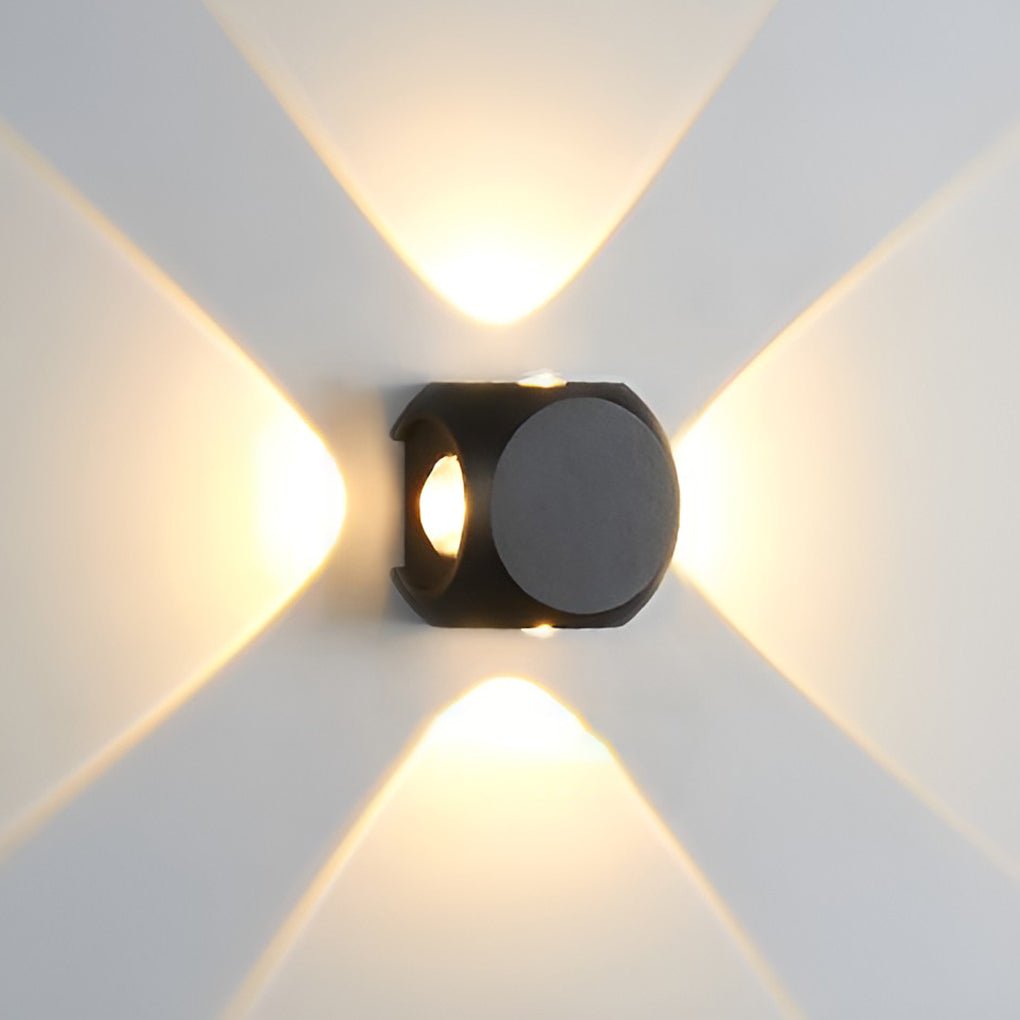Silvery Modern Minimalist Metal Outdoor Sconce Wall Lamp