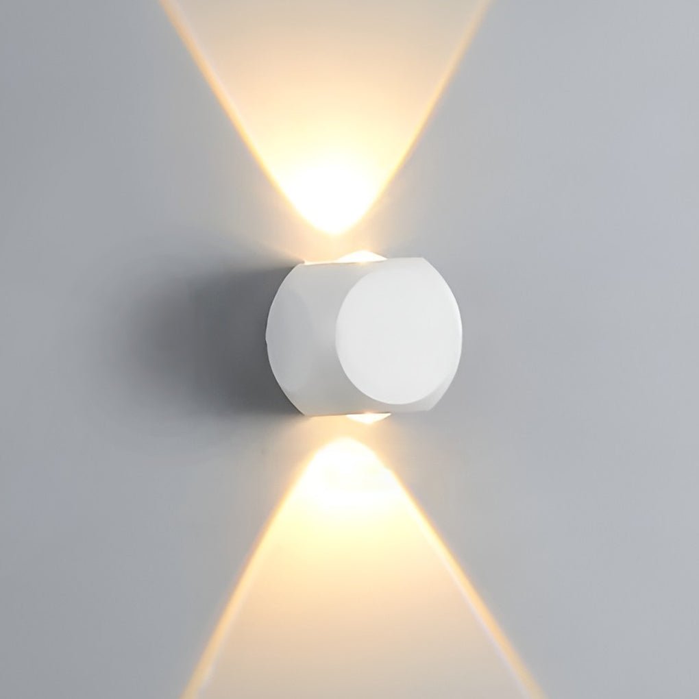 Silvery Modern Minimalist Metal Outdoor Sconce Wall Lamp