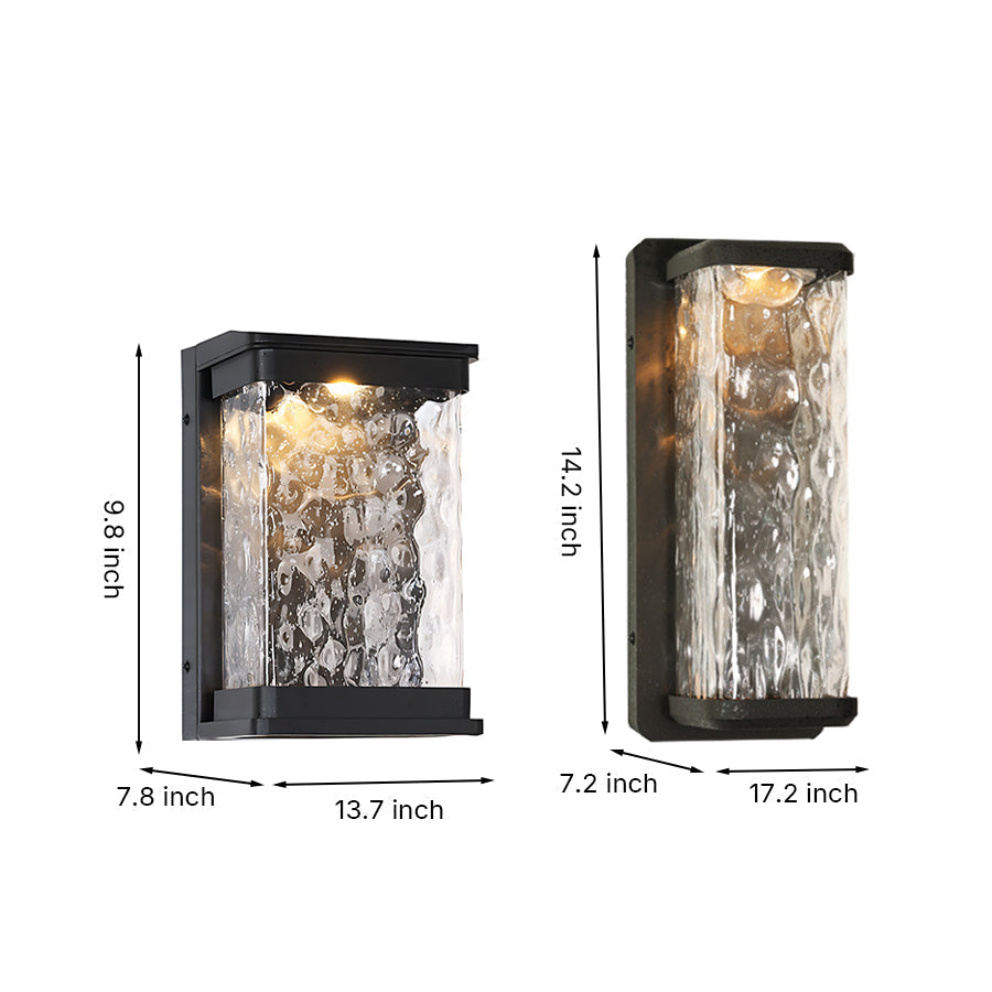 Emery Rectangular Aluminum Outdoor Wall Lights