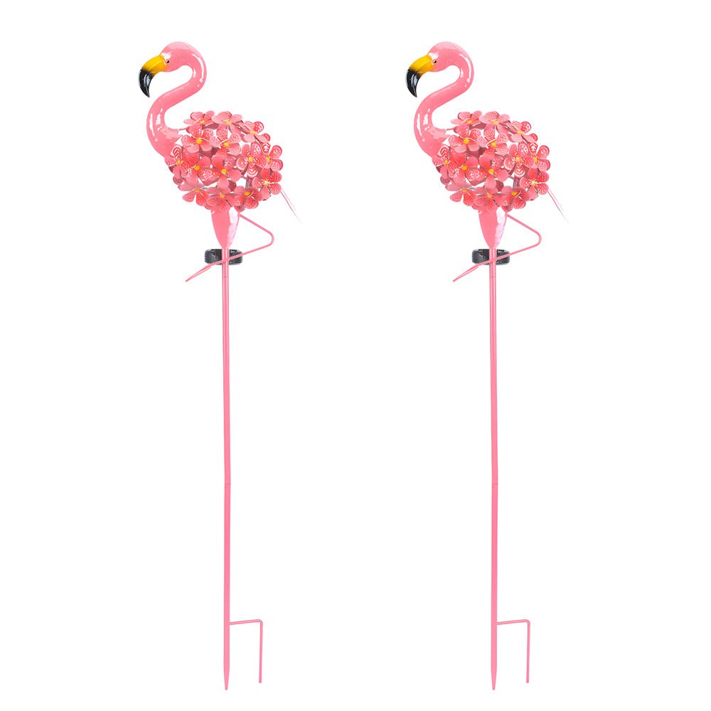 Flod Flamingo Solar Stake LED Iron Outdoor Pathway Lamp