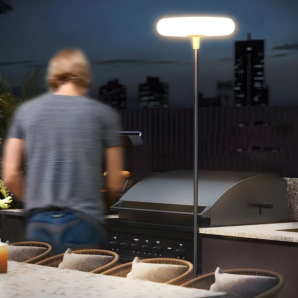 Erika Modern Post Standing Aluminum Outdoor Floor Lamp
