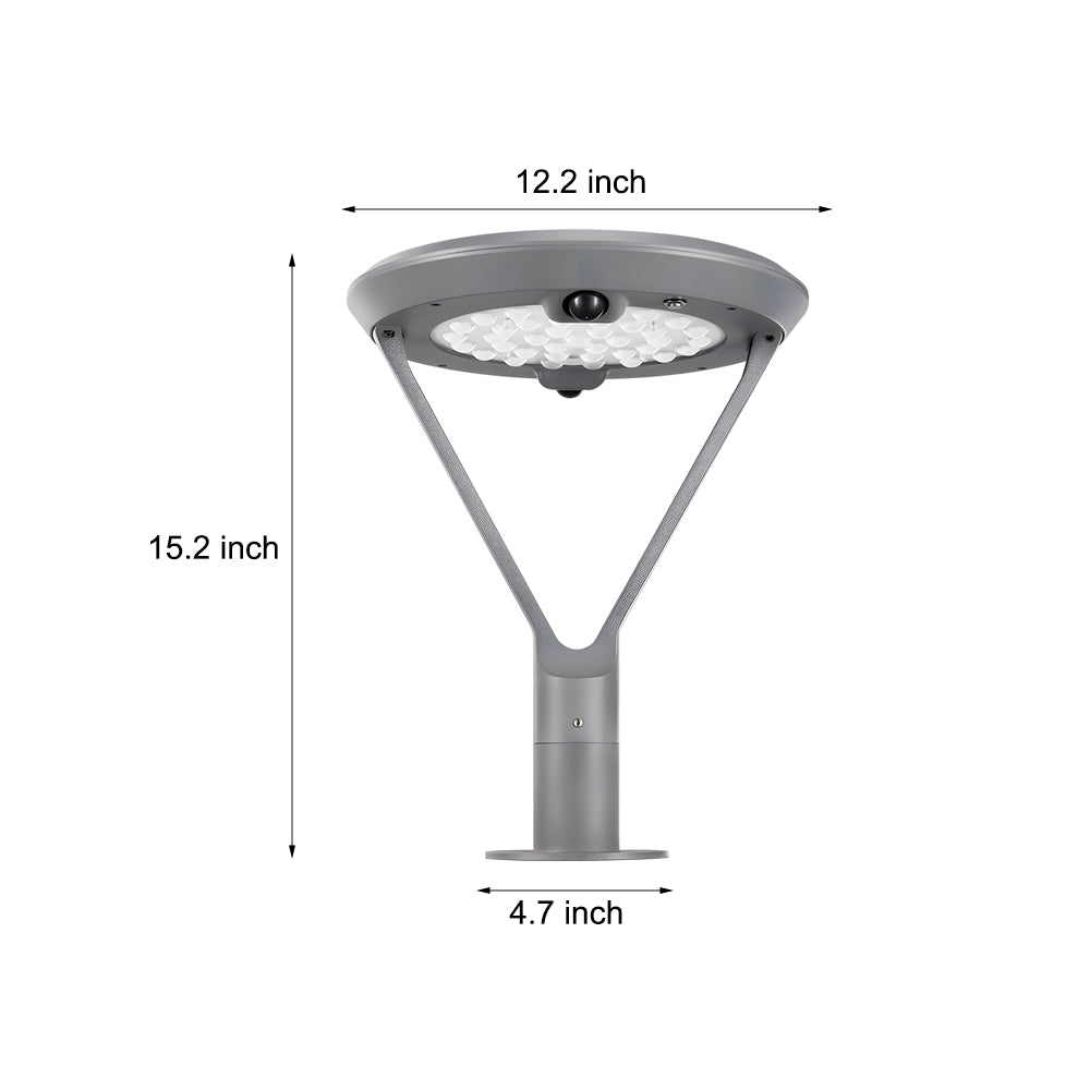 Horten Modern Round Dual LED Aluminum Outdoor Post Pillar Lamp