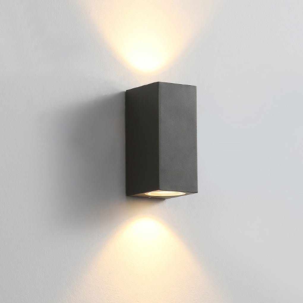 Leah Modern Square Design Aluminum Outdoor Wall Light