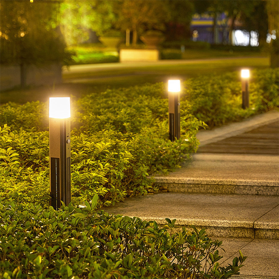 Seaan Sensor Torchiere Aluminum Outdoor Floor Lamp