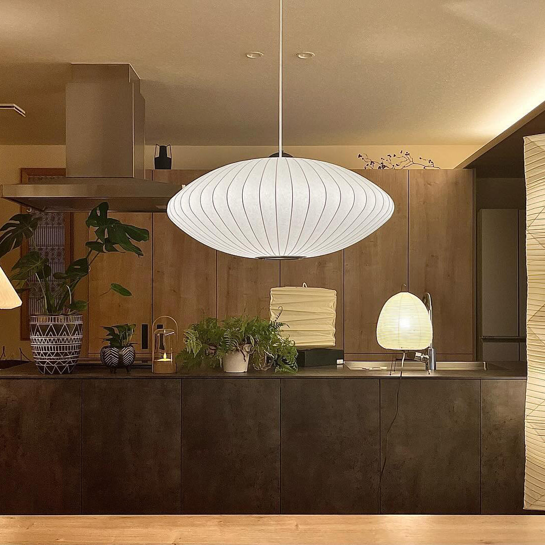 Nebula Bubble Mulberry Silk Pendant Lamp