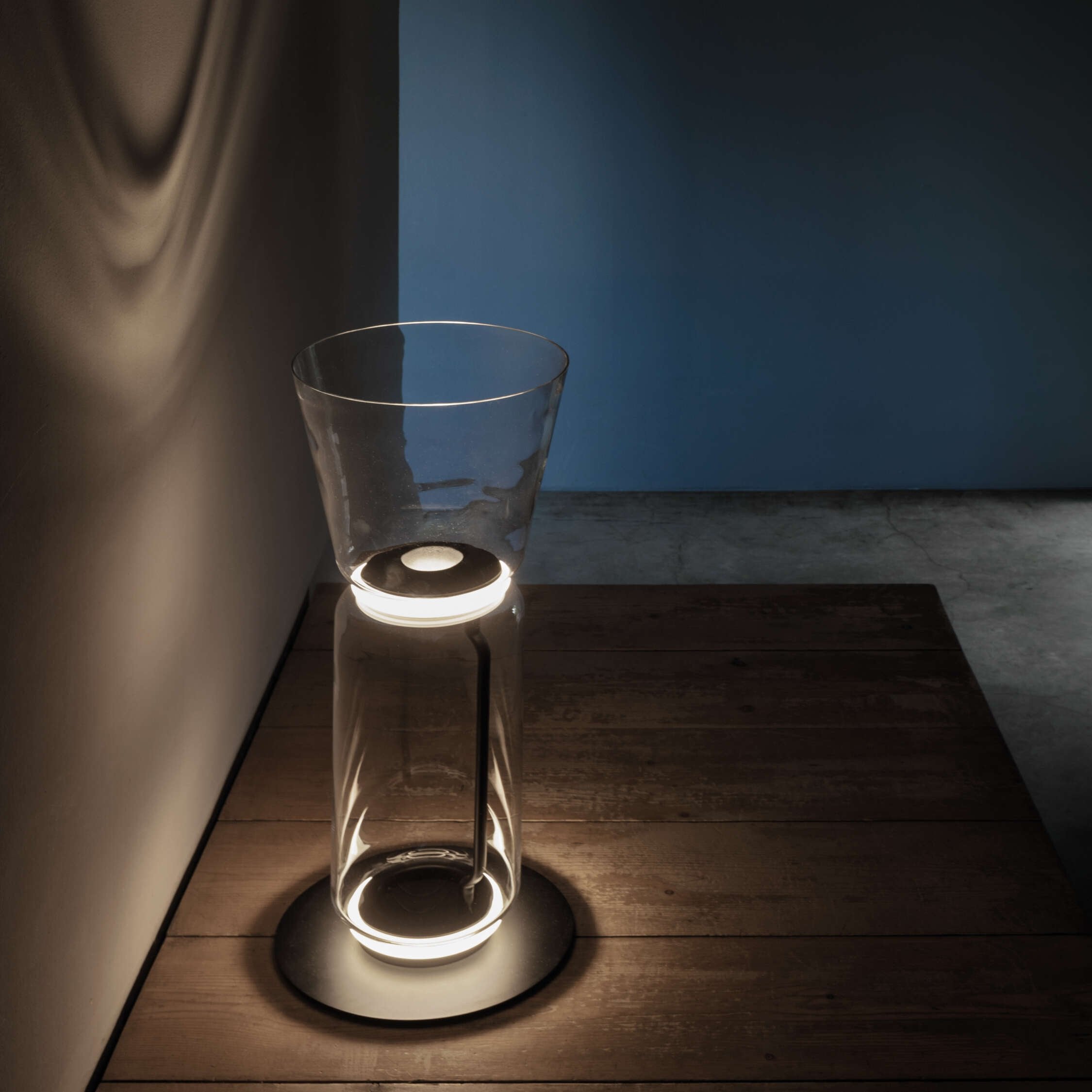 Cyrilys Floor Lamp Bamboo Glass