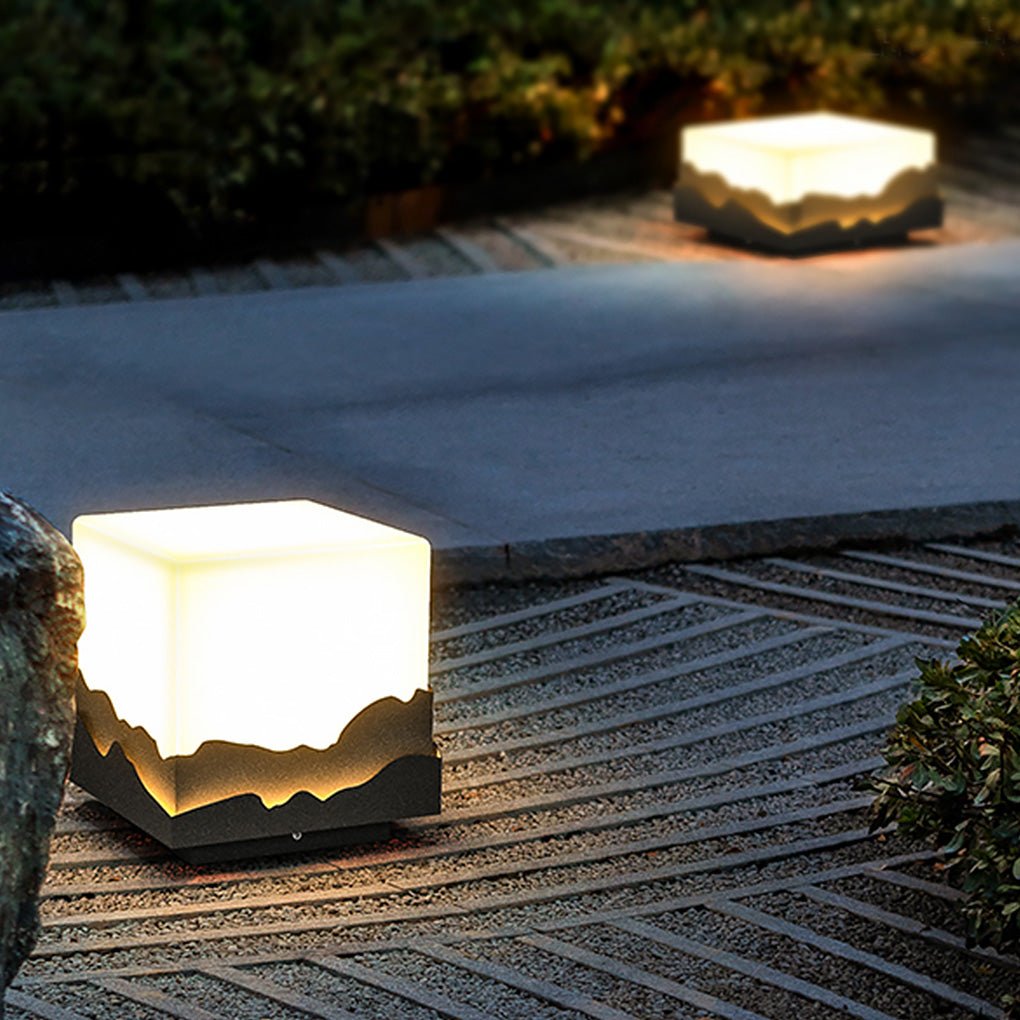 Farmer Fence Post LED Peaks Landscape Steel Outdoor Light