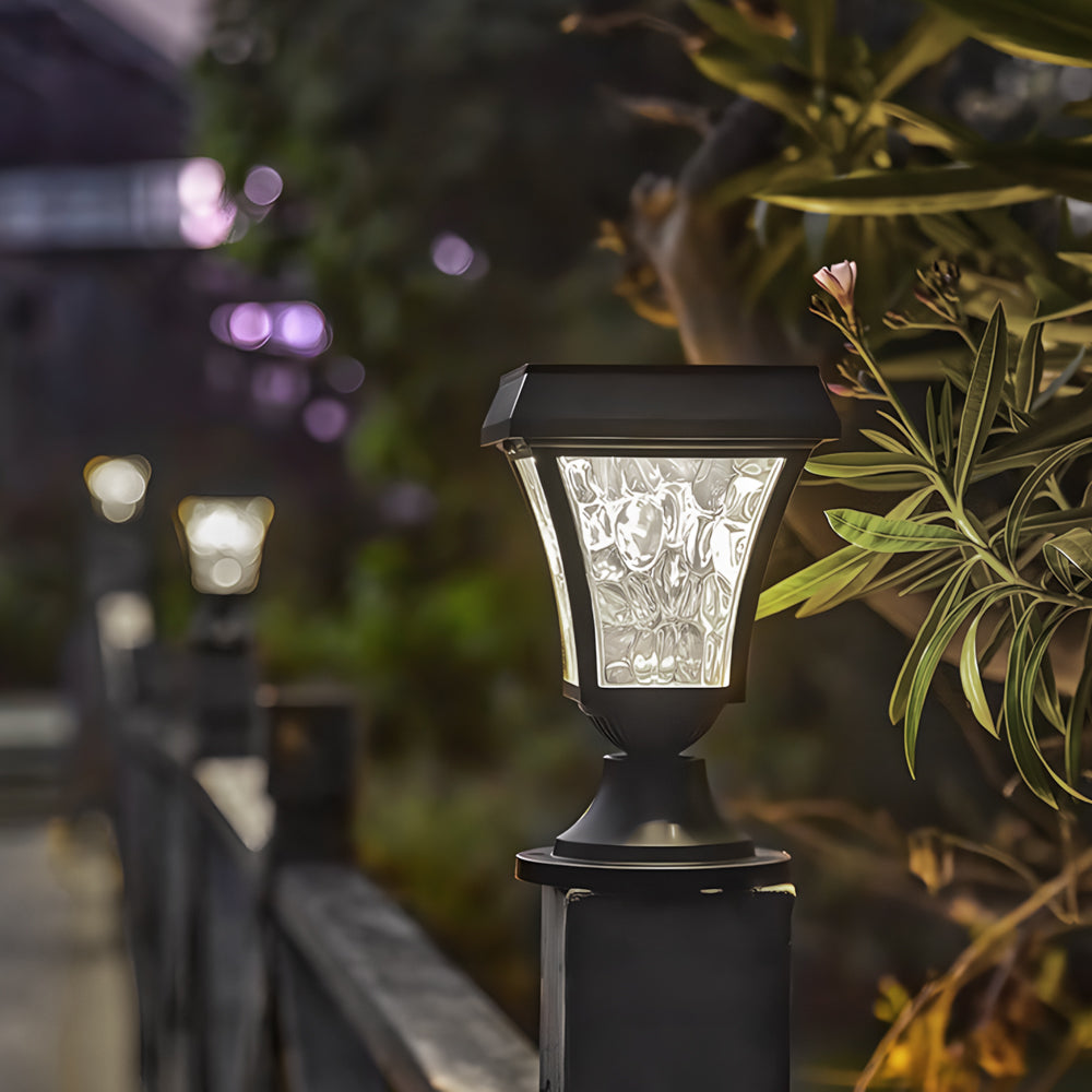 Eri LED Solar Cast Aluminum Outdoor Pillar Lights