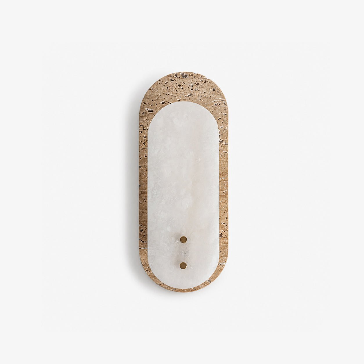 Travertine Alabaster Pill Wall Sconce
