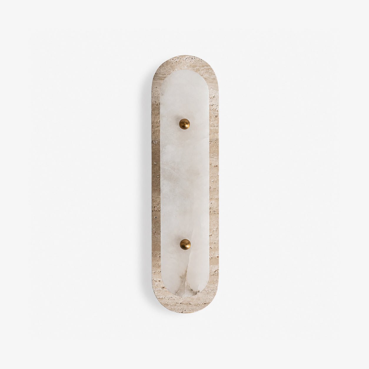 Travertine Alabaster Pill Wall Sconce