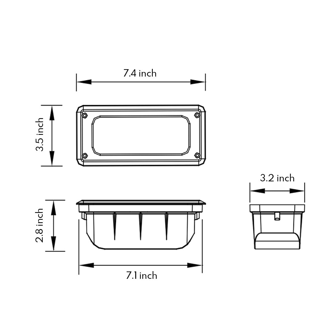 Sibley LED Steps Classic Aluminum Outdoor Lights