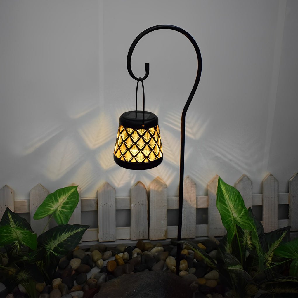 Saena Retro Mesh Solar Iron Outdoor Hanging Lights