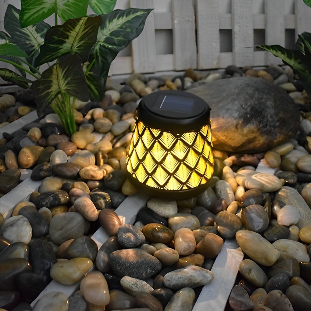 Saena Retro Mesh Solar Iron Outdoor Hanging Lights