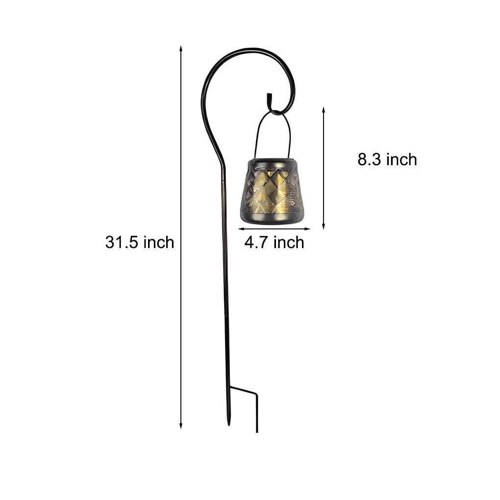 Saena Retro Mesh Solar Iron Outdoor Hanging Lights