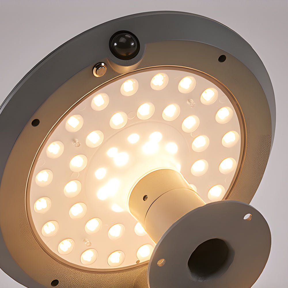Vanda Simple Round LED Solar LED Aluminum Outdoor Post Light