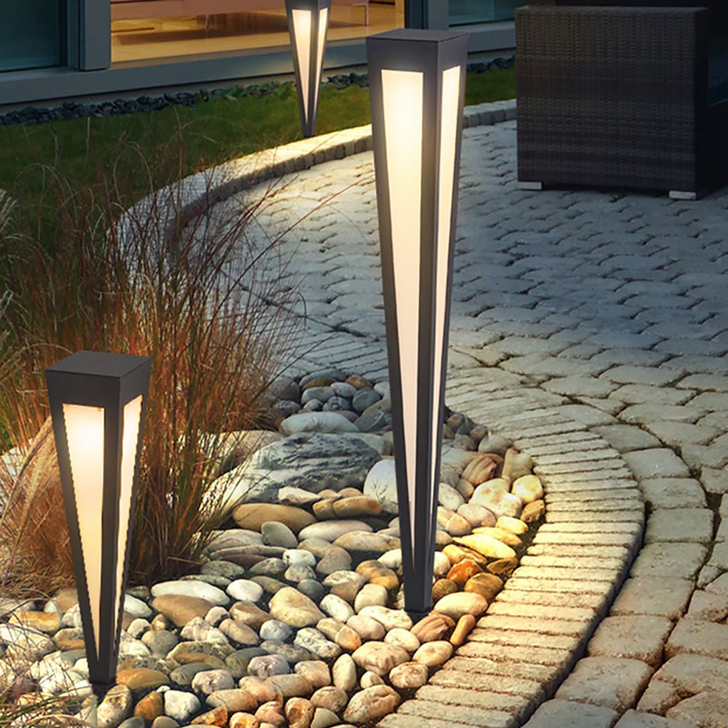 Migh RGB Square Top Conical Aluminum Outdoor Lawn Light