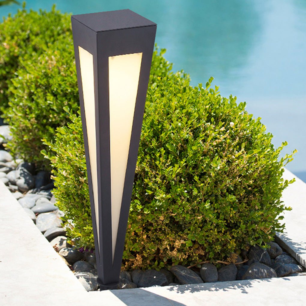 Migh RGB Square Top Conical Aluminum Outdoor Lawn Light