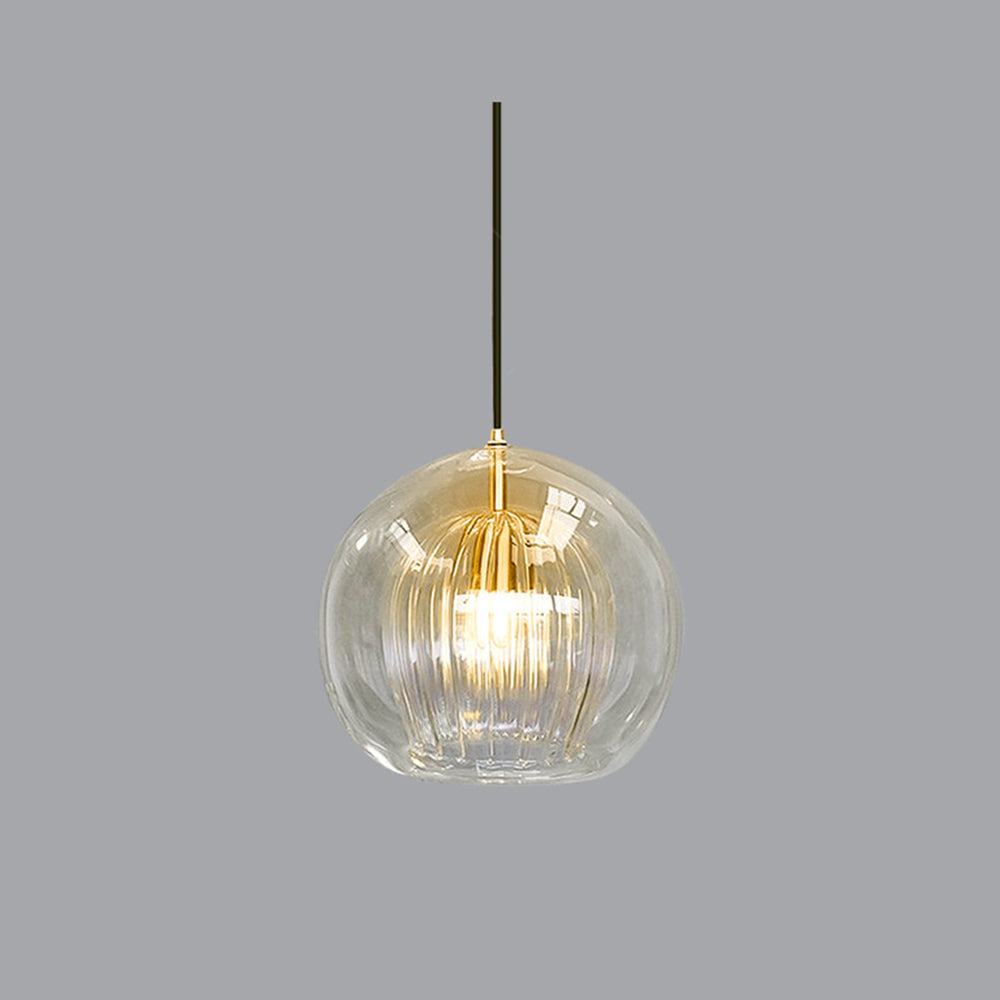Valentina Nordic Glass Globe Pendant Light Bedroom - Neutral Decor