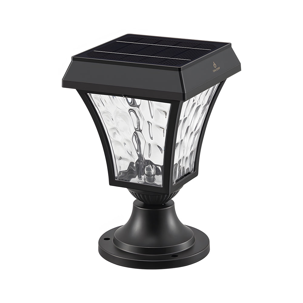 Eri LED Solar Cast Aluminum Outdoor Pillar Lights