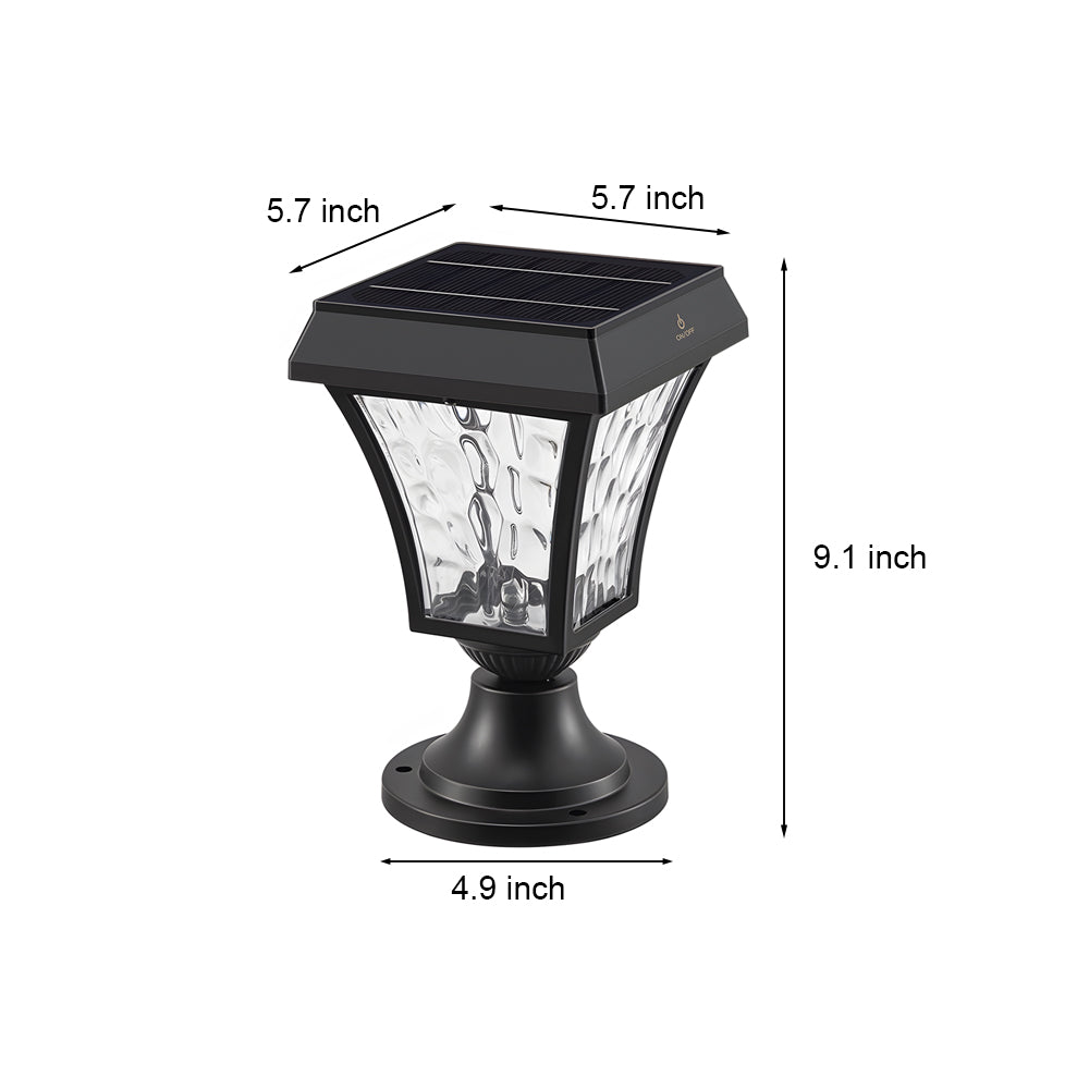 Eri LED Solar Cast Aluminum Outdoor Pillar Lights