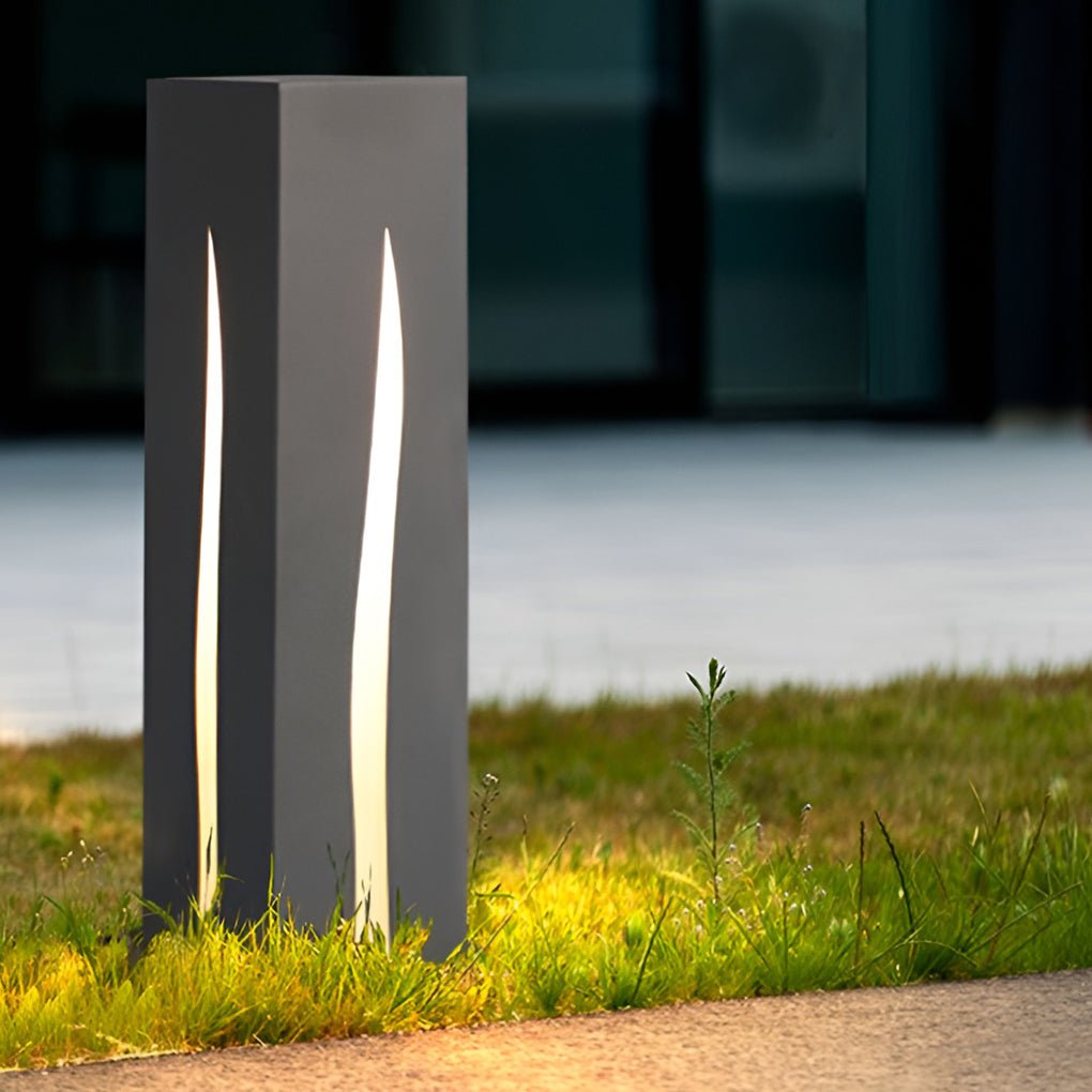 Davida Elegant Rectangular Pathway Metal Outdoor Lights