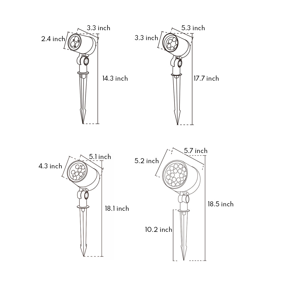 Fren LED Stakes Insert Aluminum Outdoor Lights